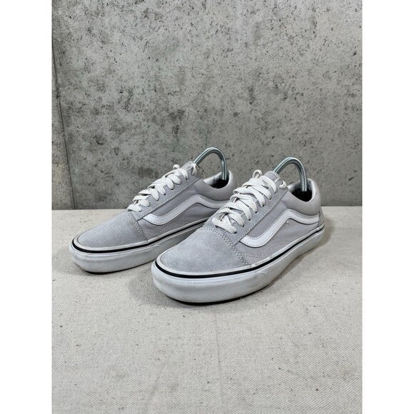 Vans Shoes M7 W8.5 Old Skool Light Grey Canvas Skate Low Top Gray Skate - Picture 1 of 10